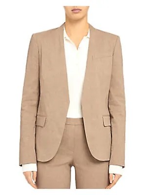 Женский коричневый пиджак с открытыми плечами и подкладкой на плечах THEORY 18