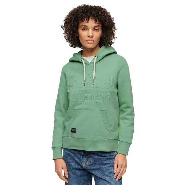 Худи Superdry Embossed Vintage Logo Graphic, зеленый