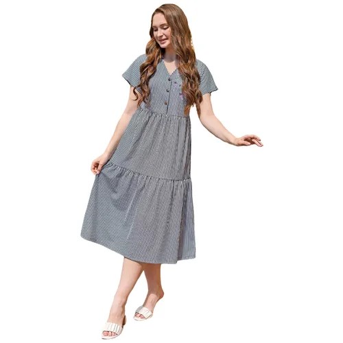 Платье Оптима Трикотаж, размер 52, серый