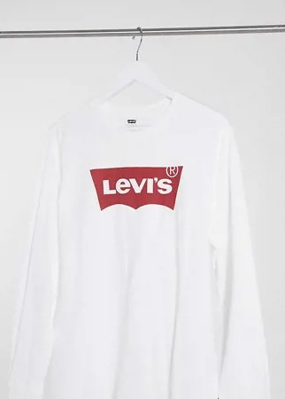 Черный лонгслив с логотипом с вырезом в виде крыла летучей мыши Levi's-Черный цвет