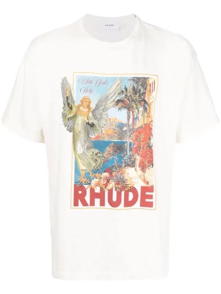 Rhude graphic-print cotton T-shirt