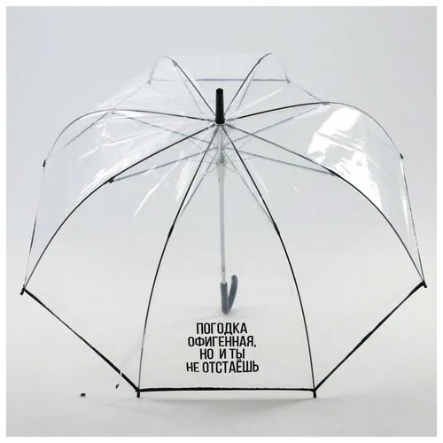 Мини-зонт Promarket, полуавтомат, купол 88 см., 8 спиц, бесцветный