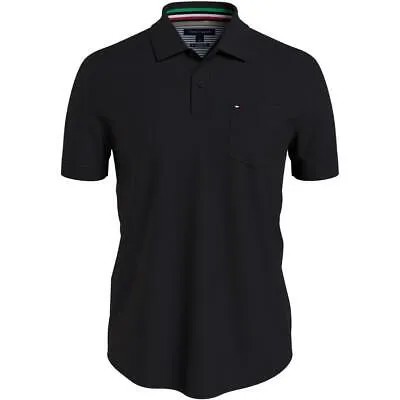 Мужская черная повседневная рубашка-поло с карманами и воротником Tommy Hilfiger M BHFO 7884