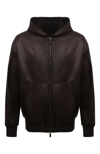 Кожаный бомбер Giorgio Armani