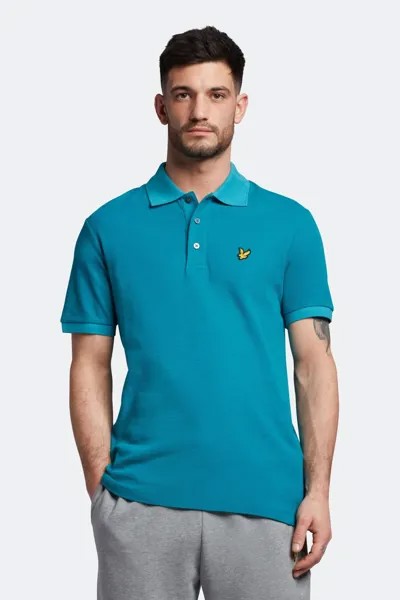 Синяя рубашка-поло Milano с декоративной окантовкой Lyle & Scott, синий