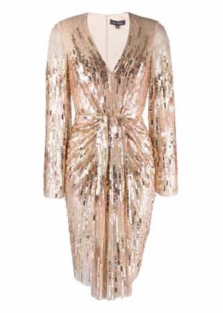 Jenny Packham платье с V-образным вырезом и пайетками