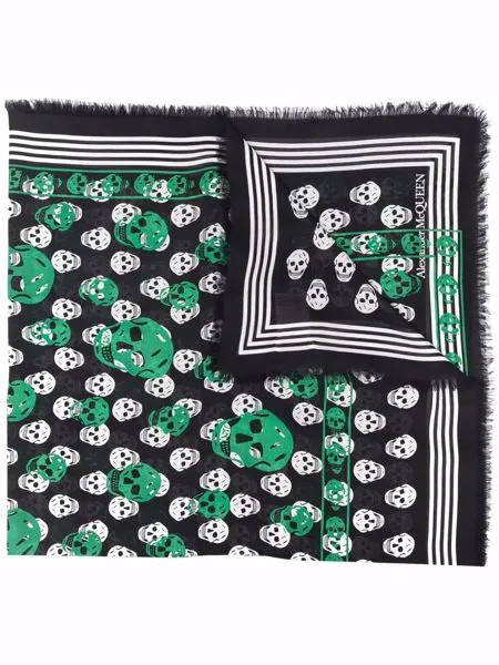 Alexander McQueen skull print modal scarf