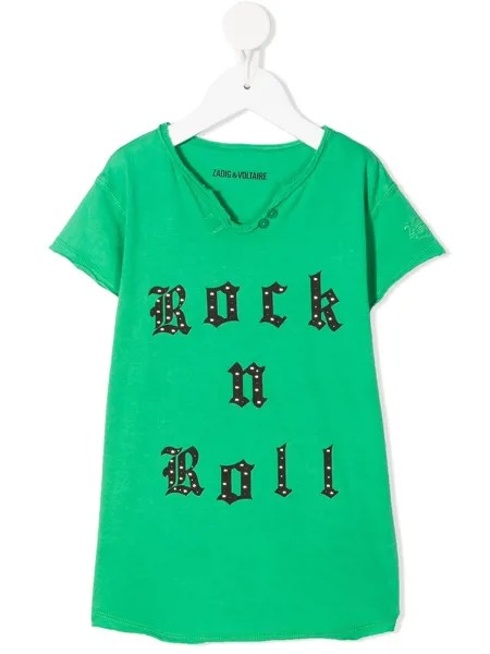 Zadig & Voltaire Kids футболка Rock n Roll с заклепками