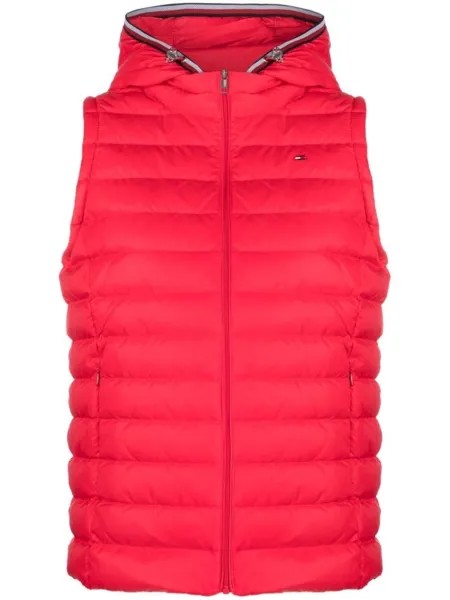 Tommy Hilfiger жилет на молнии с логотипом, красный