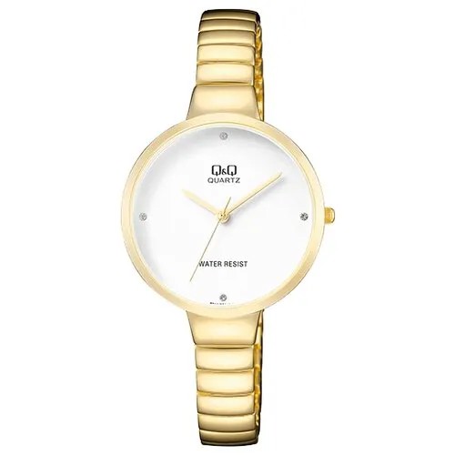 Наручные часы Q&Q, белый, золотой