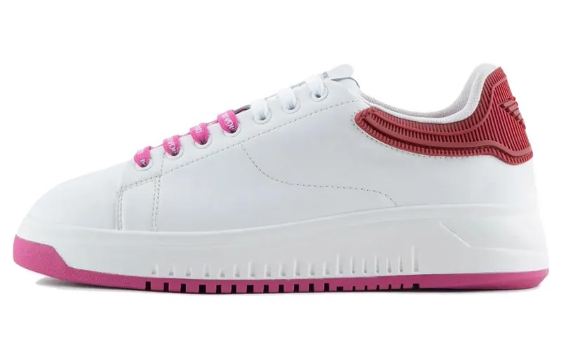 Кроссовки EMPORIO ARMANI Skateboarding Shoes Women's Low-top Red, красный