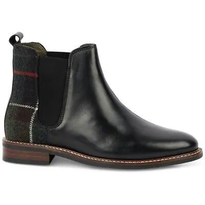Женские черные кожаные ботинки челси Barbour Sloane, обувь 5, средний (B,M) BHFO 0583