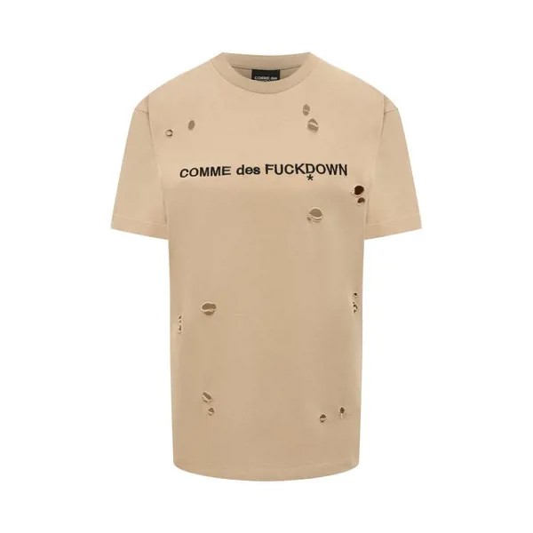 Хлопковая футболка Comme des Fuckdown
