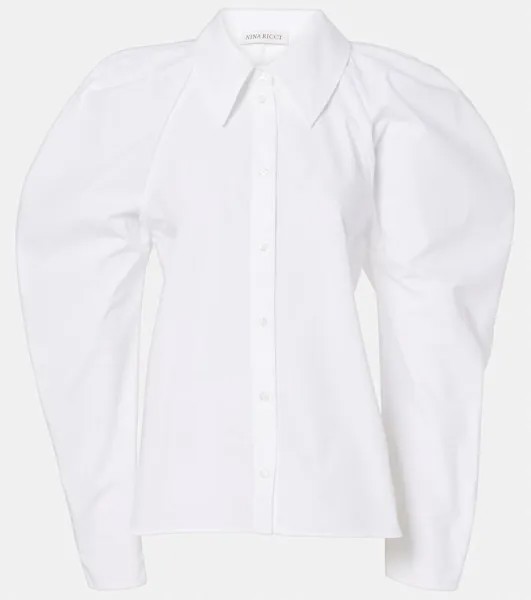 Топ из хлопка с открытой спиной Nina Ricci, белый