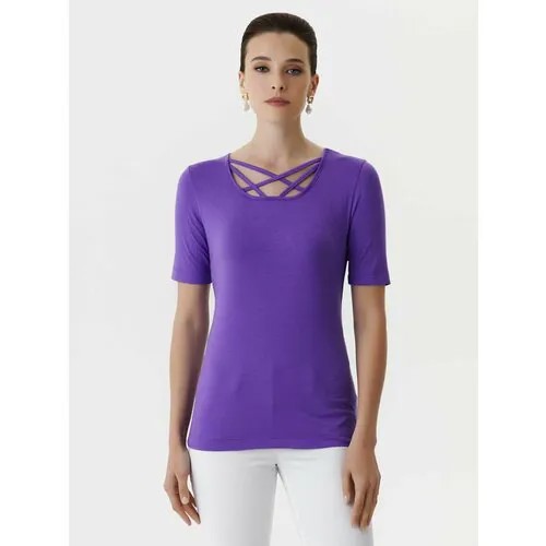 Блуза Арт-Деко, размер 54, фиолетовый