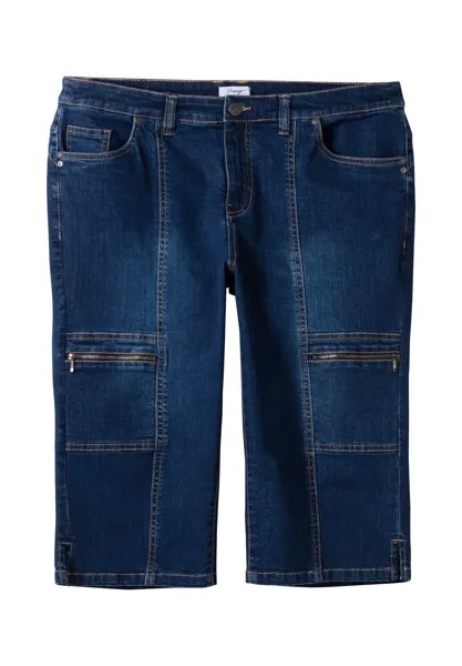Узкие джинсы-капри в стиле карго sheego, цвет Blue Denim
