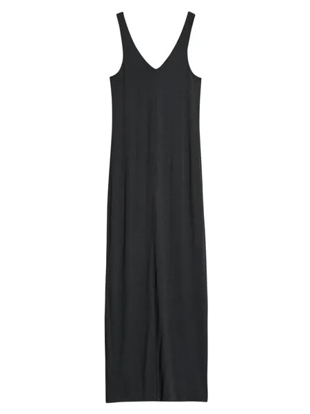 Трикотажное платье макси Luca с V-образным вырезом rag & bone, черный