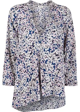 Zadig&Voltaire блузка с цветочным узором и складками