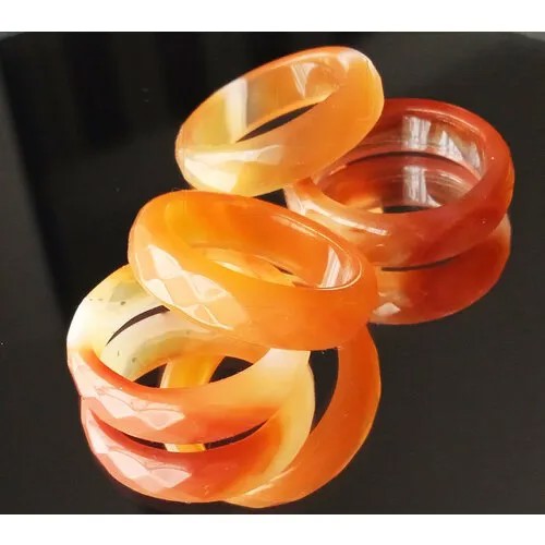 Кольцо Кольцо Сердолик c огранкой цельный камень, защитный оберег, счастливый талисман, сердолик, размер 18, оранжевый