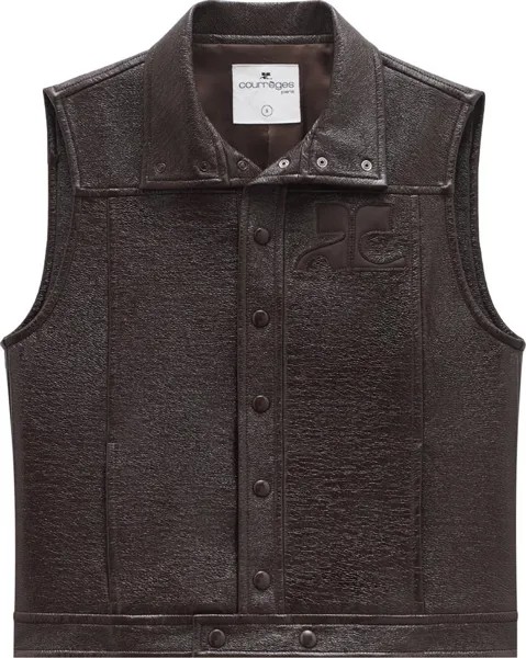 Куртка Courrèges Vinyl Sleeveless Jacket 'Chocolate', коричневый