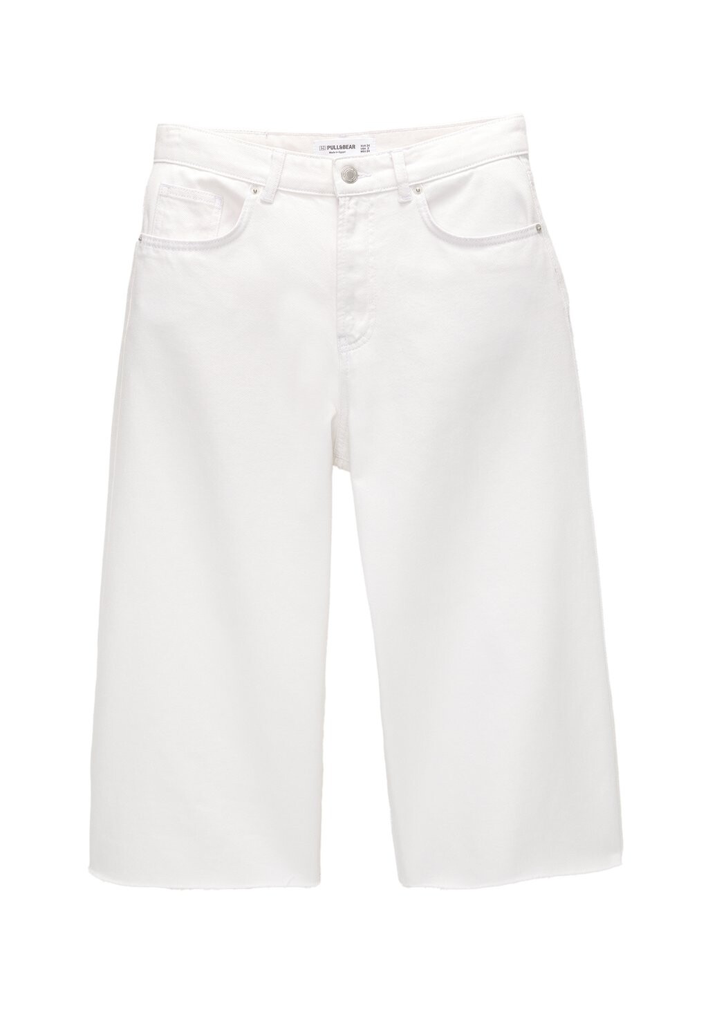 Джинсовые шорты Jorts PULL&BEAR, белые