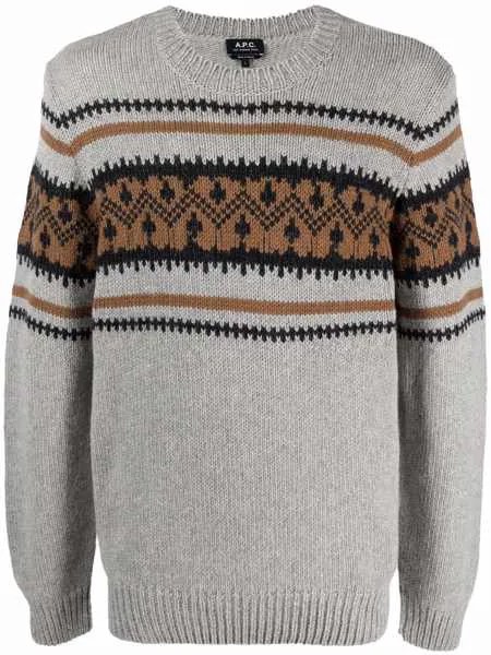 A.P.C. джемпер вязки интарсия с узором