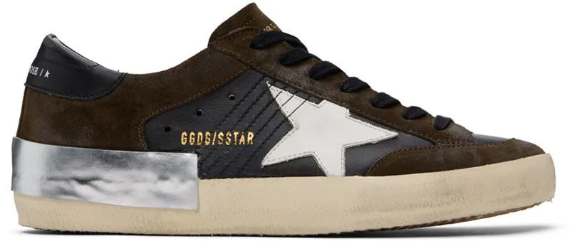 Черно-коричневые кроссовки Super-Star Penstar Golden Goose