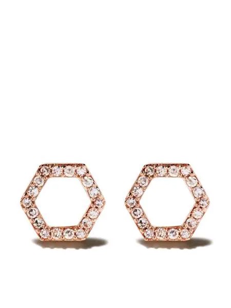 Astley Clarke бриллиантовые серьги-гвоздики 'Honeycomb'
