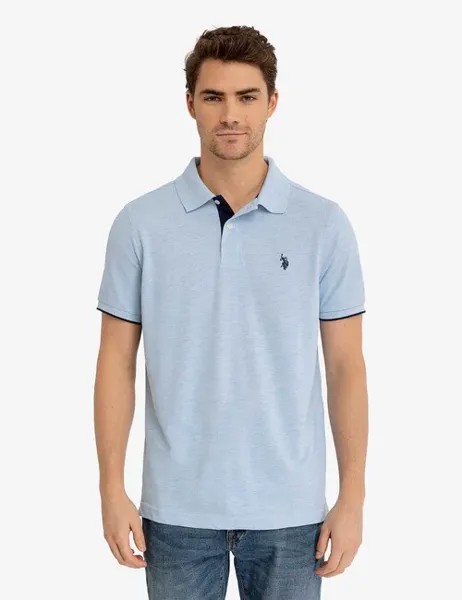 Футболка поло U.S. Polo Assn. Recycled Plastic Pique, голубой