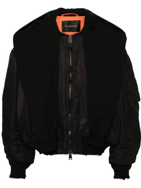 Balenciaga бомбер с логотипом, черный