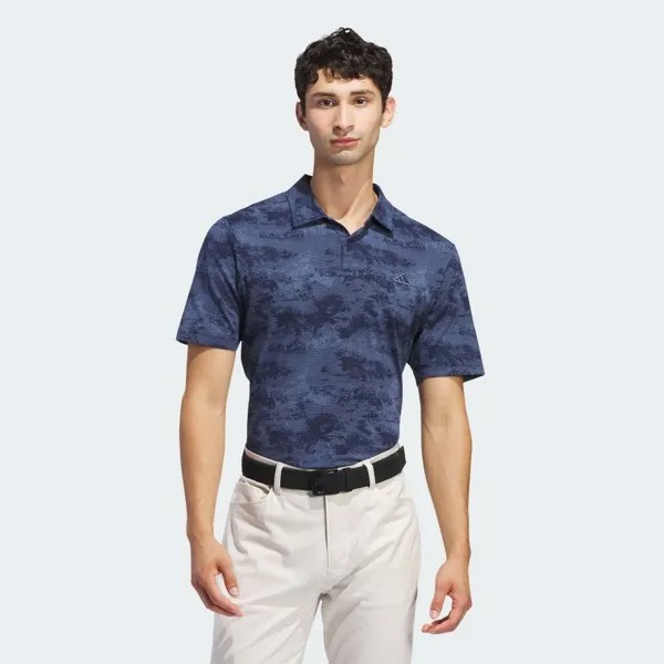 Поло Adidas GO-TO tonal camo mesh shirt, цвет College Navy