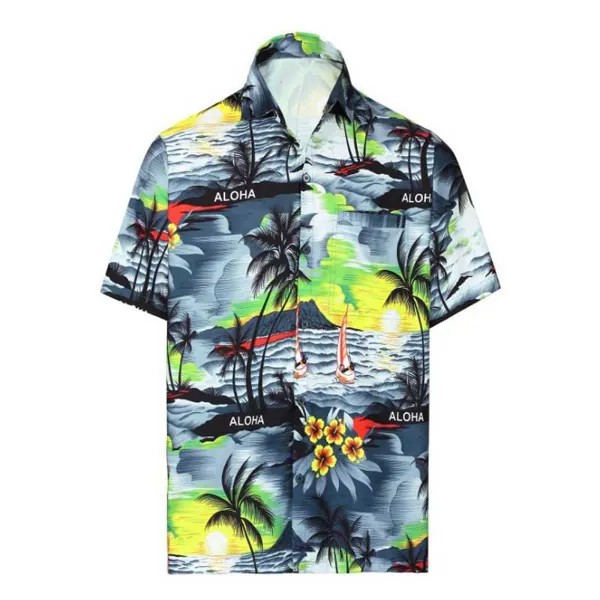 Рубашка Happy Bay The sunset classic hawaiian, разноцветный
