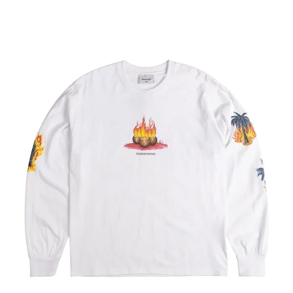 Футболка Thisisneverthat Burning Palm Tree L/S Tee thisisneverthat, белый