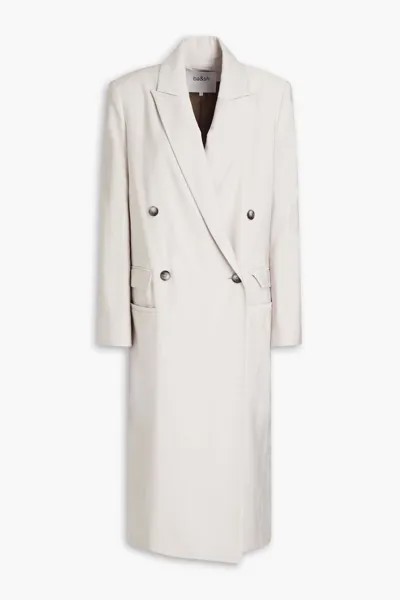 Двубортное пальто Stan из твила Ba&Sh, светло-серый
