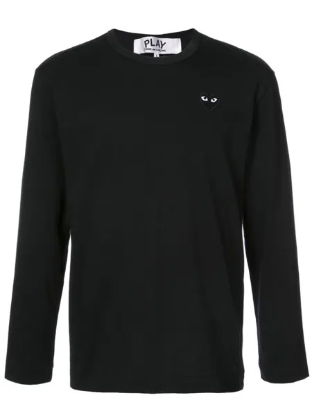 Comme Des Garçons Play long-sleeve heart logo T-shirt, черный