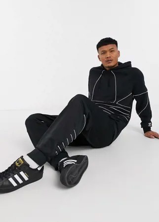 Черные джоггеры с логотипом-трилистником adidas Originals-Черный