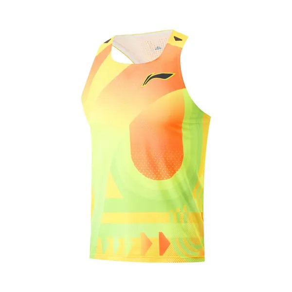 Майка Running Collection для мужчин, флуоресцентный мангово-желтый / флуоресцентный цифровой оранжевый / флуоресцентный фруктово-зеленый Lining, оранжевый/желтый/зеленый