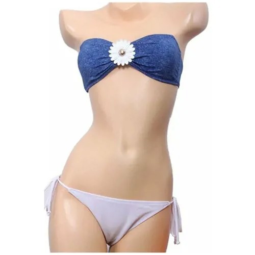 Пляжная мода для женщин Купальник раздельный синий и белый цветок женский M10283 ChiMagNa 42рр S
