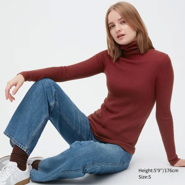 Водолазка женская UNIQLO 453458COL29 оранжевая L (доставка из-за рубежа)