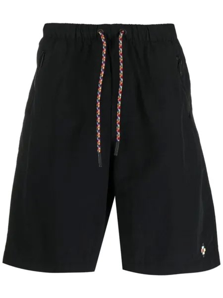 Marcelo Burlon County of Milan спортивные шорты с вышитым логотипом, черный