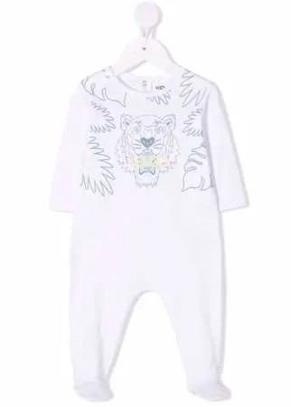 Kenzo Kids комбинезон для новорожденного с принтом Tiger