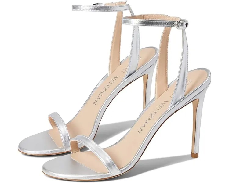 Туфли Stuart Weitzman Barelynude 100 Sandal, серебряный