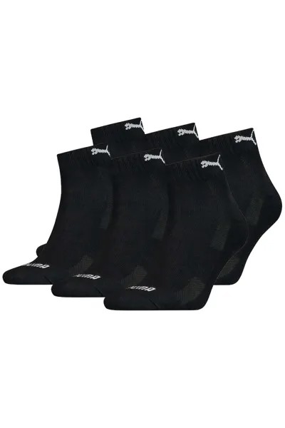 Носки с логотипом до щиколотки, 6 пар Puma, черный