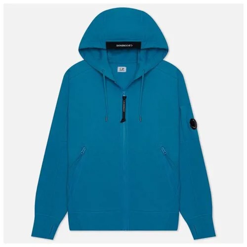 Мужская толстовка C.P. Company Zipped Hoodie Diagonal Raised Fleece голубой, Размер M