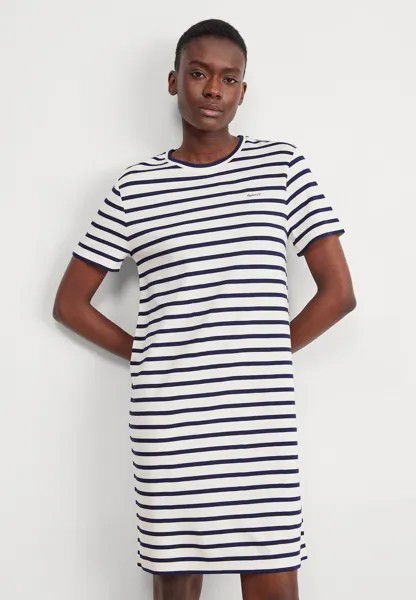 Платье из джерси STRIPED T-SHIRT DRESS GANT, цвет classic blue