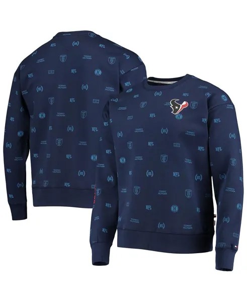Мужской темно-синий пуловер с рисунком Houston Texans Reid Tommy Hilfiger