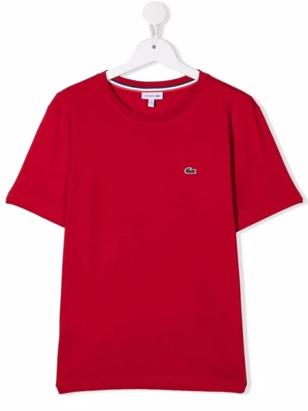 Lacoste Kids футболка с вышитым логотипом