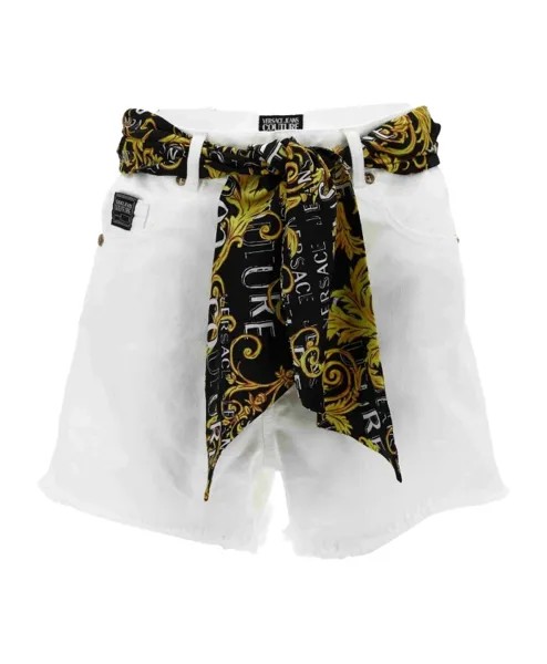 Роскошные короткие шорты Versace Jeans Couture, белый