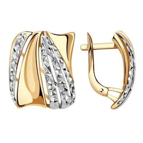 Серьги АЛЕКСАНДРА, красное золото, 585 проба