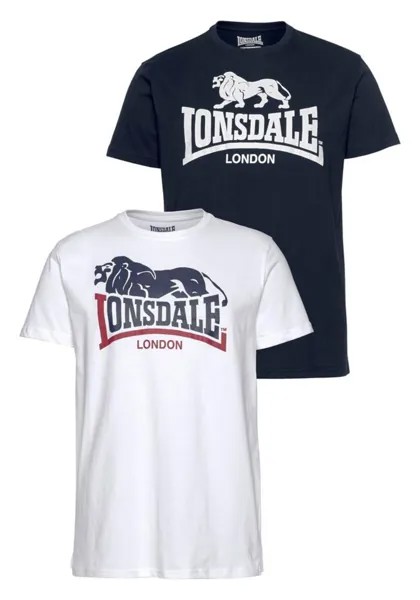 Футболка LONSDALE Loscoe, морской синий/белый